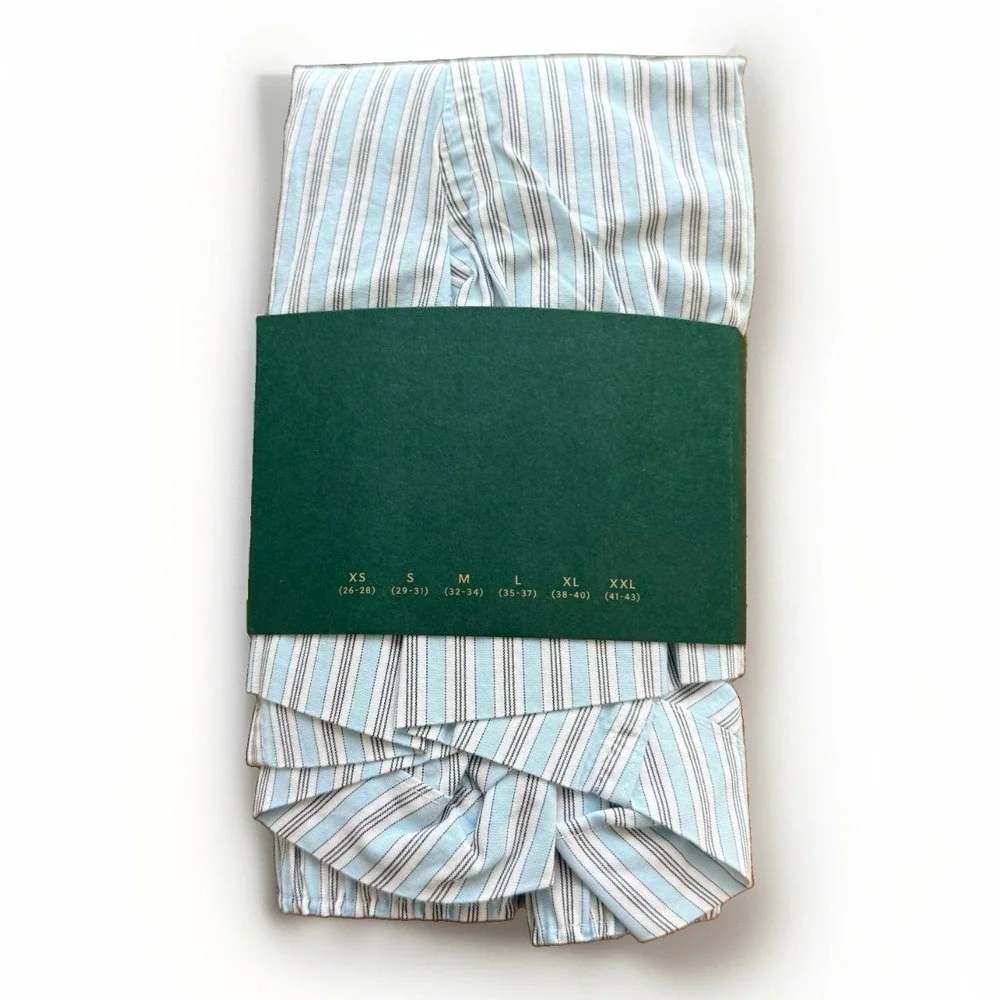 NWT J CREW Boxer Underwear Sz XL Blue Stripes Classic Comfort Oarsman 38-40